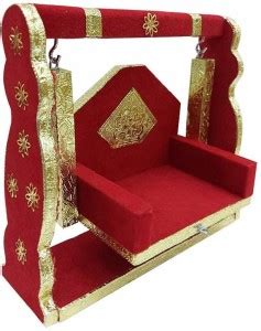 Smallstores Wooden Laddu Gopal/Lord Ganesha Jhula/Swing for Mandir ...