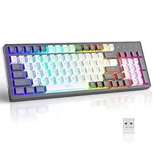Amazon.in: Buy GK98 Wireless Gaming Keyboard,2.4G Rechargeable RGB ...
