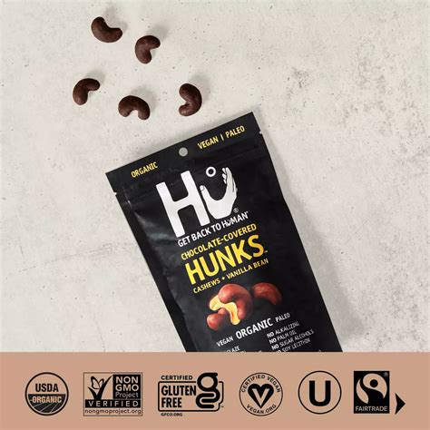 Hu Kitchen, Chocolate-Covered Hunks, Cashew & Vanilla Bean 4 oz - www ...