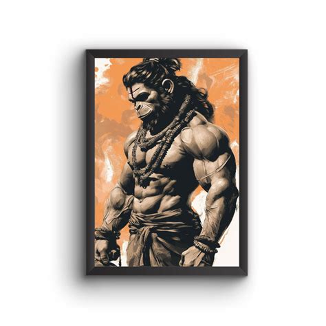 Lord Hanuman Framed Poster - Strength & Devotion | Starting at ₹799