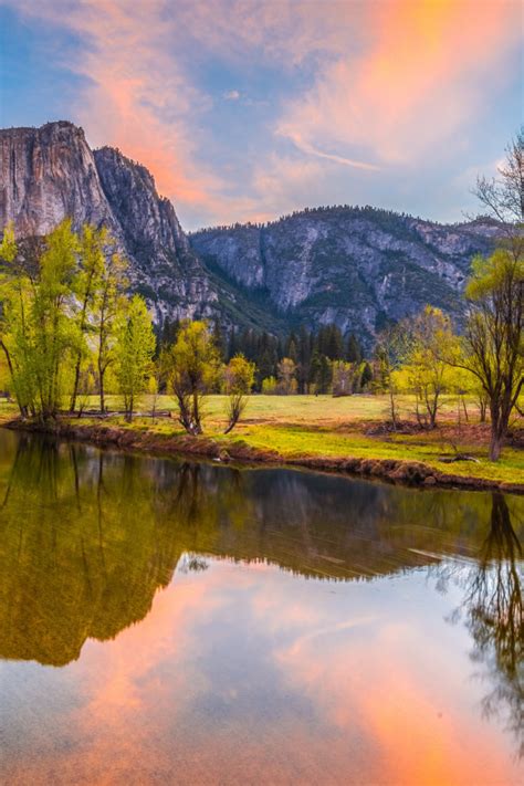 Download wallpaper water, trees, mountains, nature, Park, river, CA ...