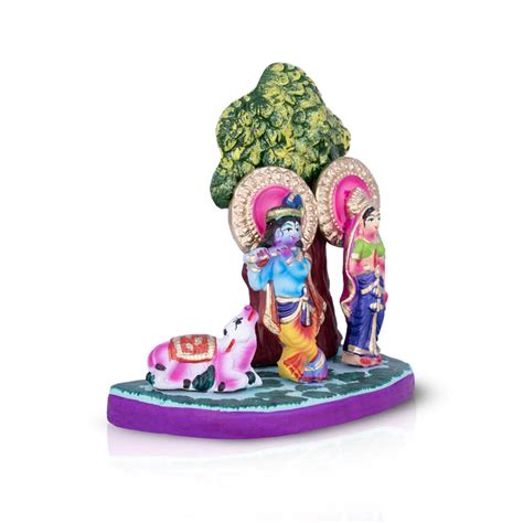 Giri - Radha Krishna Statue | Clay Sculpture | Radha Krishna Murti