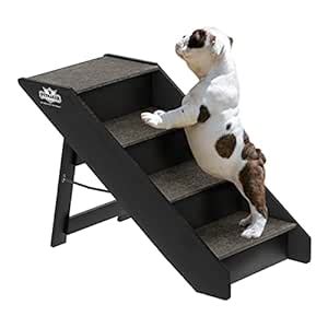 PETMAKER Folding Pet Stairs-Carpeted Foldable Durable Wood Steps ...
