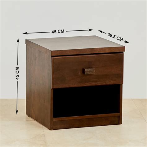 Buy Takeshi Bed Side Table with Drawer - Brown from Home Centre at just ...