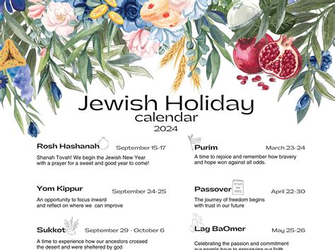 Jewish Holidays 2026 Pdf 2026 Calendar With Jewish Holidays Printable ...