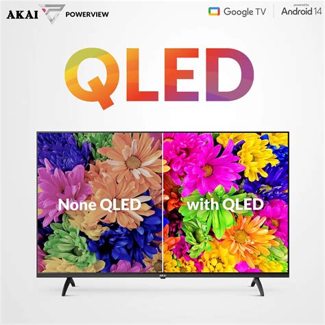 AKAI 127cm (50 Inch) 4K Ultra HD Smart Google QLED TV |Android 14 | Po ...