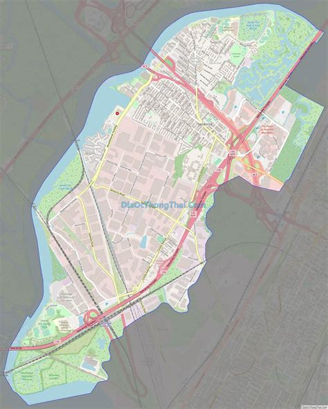 Map of Secaucus town - Thong Thai Real