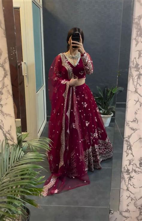 Wedding Wear Embroidered Georgette Semi Stitch Lehenga Choli – Lehenga ...