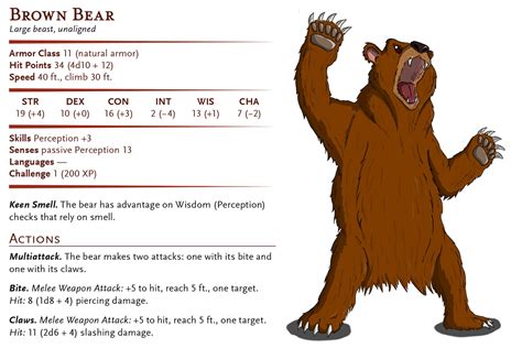 D&D Basic Monsters: Brown Bear