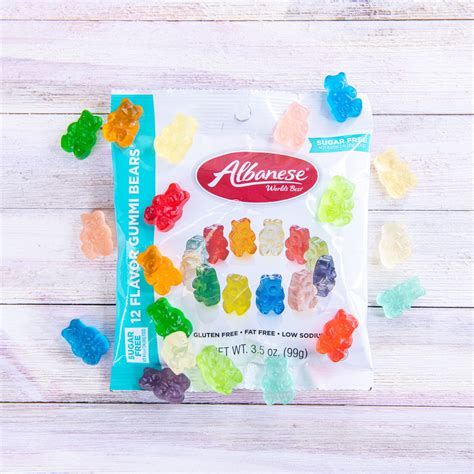 Sugar Free 12 Flavor Gummi Bears, 3.5 oz. - Wockenfuss Candies