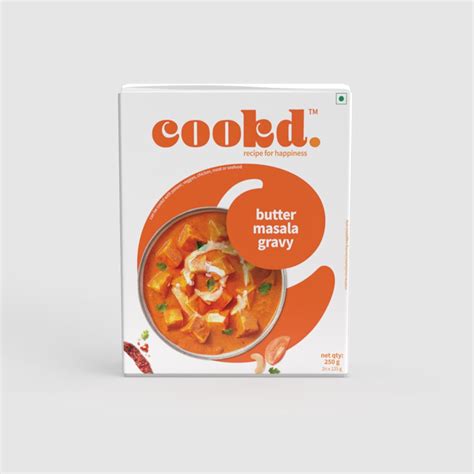 Cookd Butter Masala Gravy Curry Paste 250gm | Ready To Cook Indian Food ...
