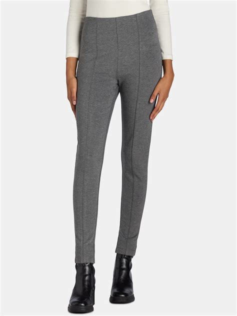 Time and Tru Women's Skinny Ponte Knit Pants, 28" Inseam, Sizes XS-XXXL ...