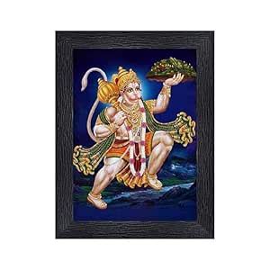 S.K Hanuman Religious Wall Art Photo Frame for Home Mandir Office ...