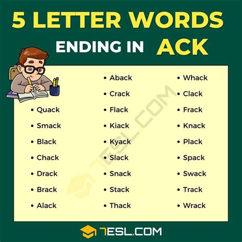 225 popular examples of 5 letter words ending in c in english – Artofit