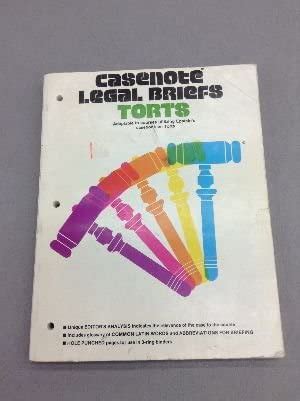 Buy Torts: Epstein (Casenote Legal Briefs) Book Online at Low Prices in ...