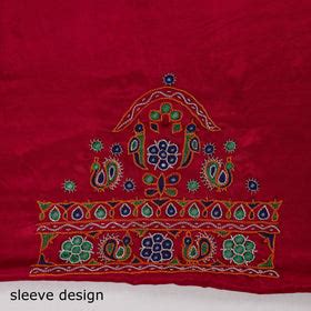 Buy Kutch Mirror Work Mashru Silk Blouse Piece