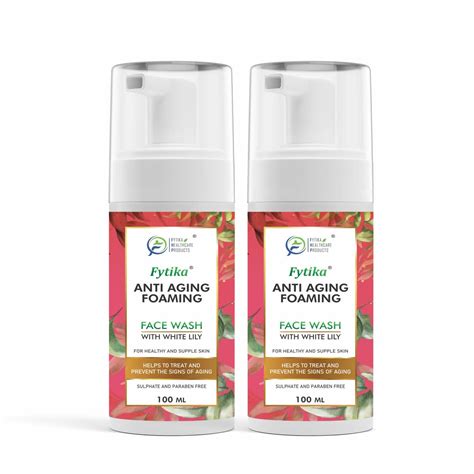 Fytika Anti Aging Foaming Face Wash with White lily, Lotus Extracts ...