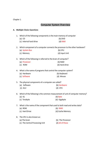 Chapter One Overview of Computer Question 的图像结果