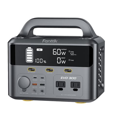 Fanttik EVO 300 Portable Power Station, 299Wh Backup Power Supply, Real ...