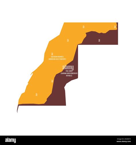 Western map of land divided between Morocco and Sahrawi Arab Democratic Republic by Moroccan ...