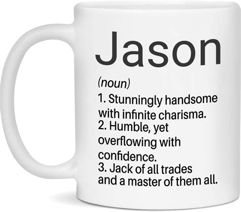 Amazon.com: Jason Name Definition Mug, Personalized Name Noun Mugs ...