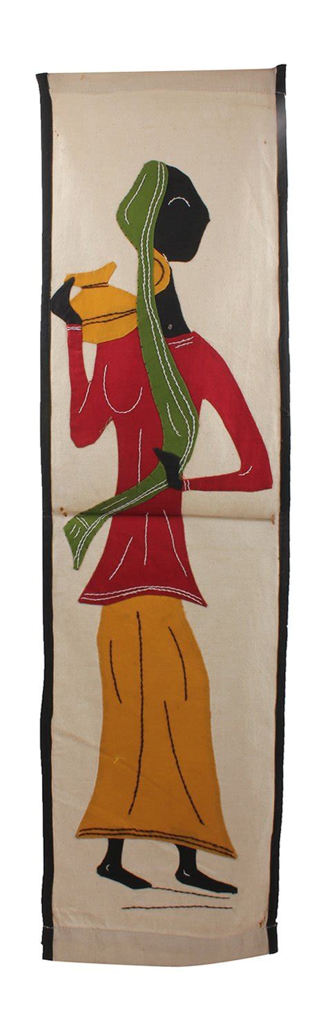 Pipili Handicrafts Cotton Tribal Art Wall Hanging (1 cm x 23 cm x 87 cm ...