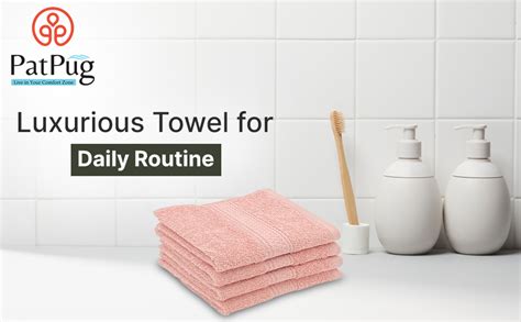 PatPug 100% Indian Ultra Soft Cotton 4 Piece Face Towel, Napkin, Baby ...