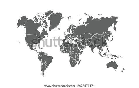 Clear Map of the World Just White Background 的图像结果