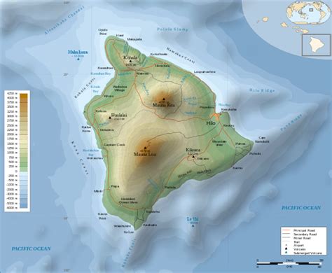 夏威夷岛地图位置,火山,三大(第3页)_大山谷图库