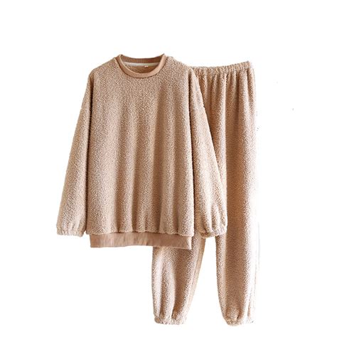 BLVB Women's Fleece Pajamas Sets Fuzzy Plush Sleepwear Warm Long Sleeve ...