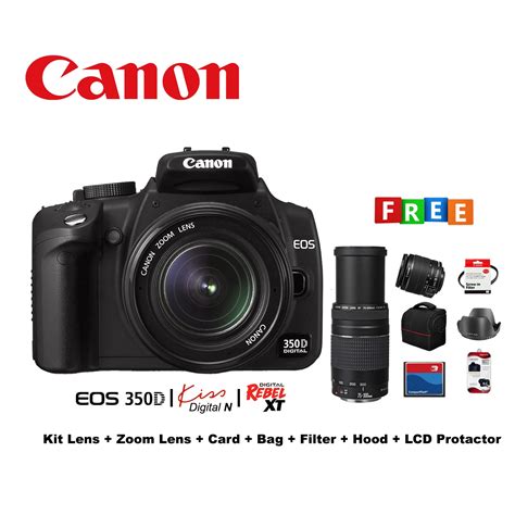 Canon EOS 350D | Kiss Digital N | Rebel Digital XT Kit lens + Zoom Lens ...