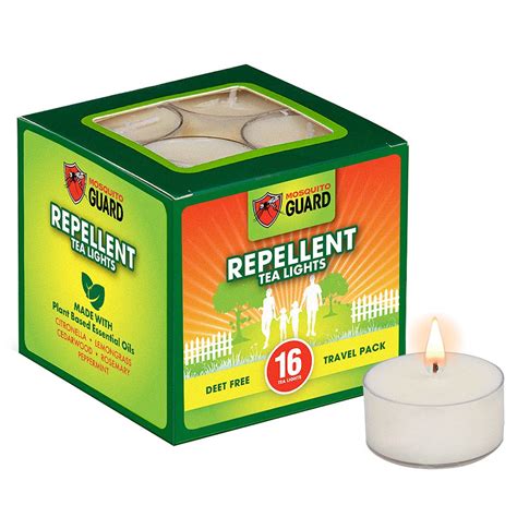 Mosquito Guard 16 Tealight Citronella Candles Outdoor Mosquito ...