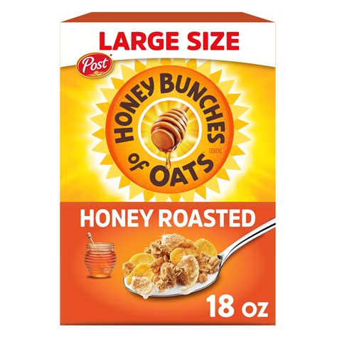 Honey Bunches of Oats Honey Roasted, Heart Healthy, Low Fat, made with ...