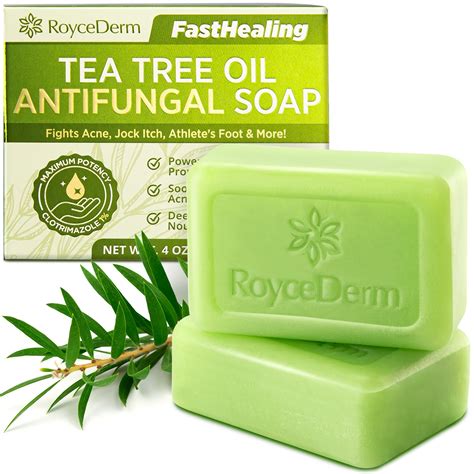 Buy Antifungal Antibacterial Tea Tree Soap: Tea Tree Oil Soap for Face & Body Acne - Antifungal ...