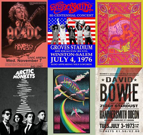 Classic Rock Concert Posters