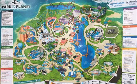 Seaworld Orlando Printable Map