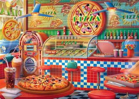 Amazon.com: Springbok's Pizza Shop 1000 Piece Jigsaw Puzzle for Adults ...