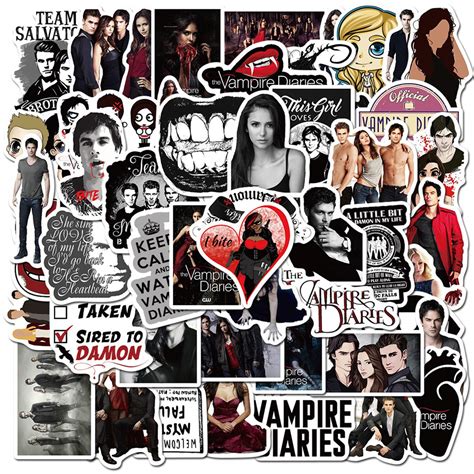 Buy 50PCS The Vampire Diaries Sticker for Water Bottle Skateboard ...