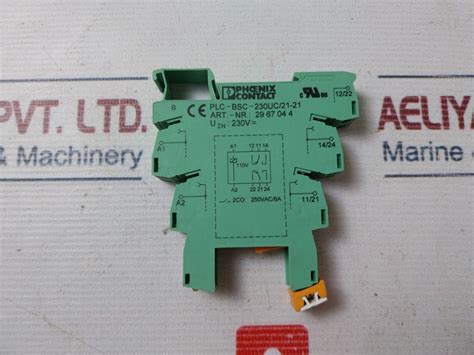 Phoenix Contact Plc-bsc-230Uc/21-21 Relay Socket – Aeliya Marine Tech