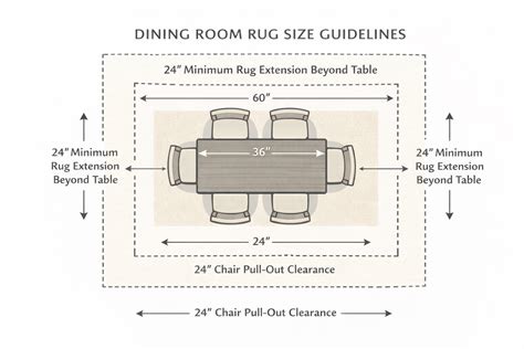 How Big Should a Rug Be Under a Dining Table – Rocabu Designs