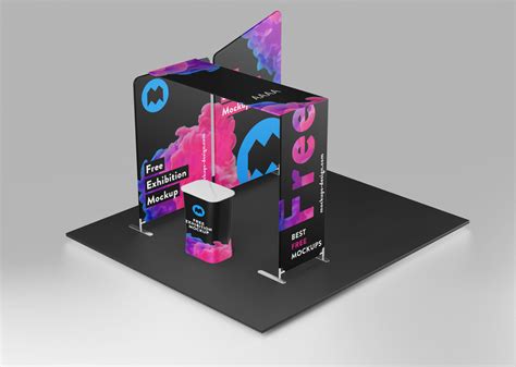 Free Trade Show Exhibition Display Stand Mockup PSD Set - Good Mockups