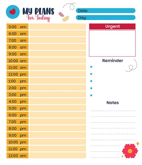 Daily Hourly Calendar Template - 10 Free PDF Printables | Printablee