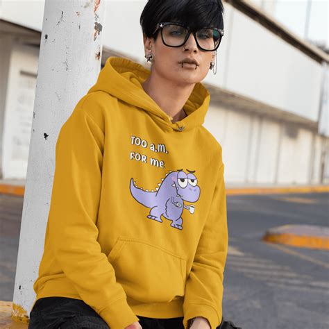 Too AM For Me T-Rex Unisex Hoodies, Light Weight – Cute Stuff Co.