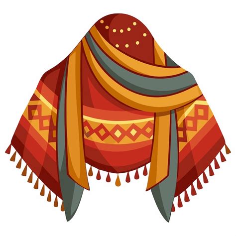 Shawl vector illustration isolated on a white background | Premium AI ...