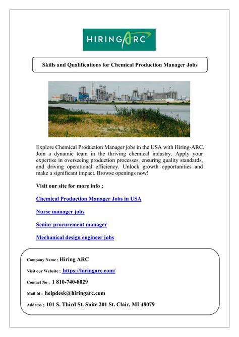 PPT - Skills and Qualifications for Chemical Production Manager Jobs PowerPoint Presentation ...