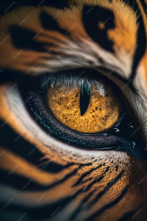 Premium Photo | Tiger eye beautiful detailed macro photography of a ...