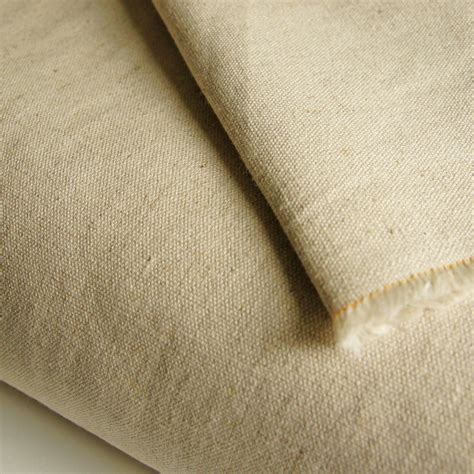 Natural Hemp Organic Cotton Canvas Fabric by 1/4 Metre