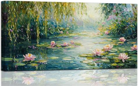 AatoeaX Claude Monet Water Lilies Floral Canvas Prints Wall Art Monet ...