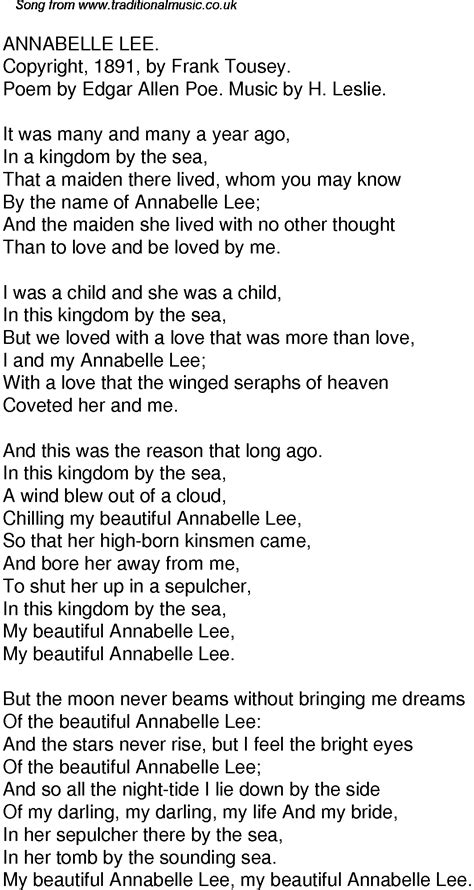 My Annabelle Lee Poem