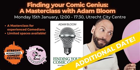 EXTRA DATE! Finding your Comic Genius: A Masterclass with Adam Bloom ...
